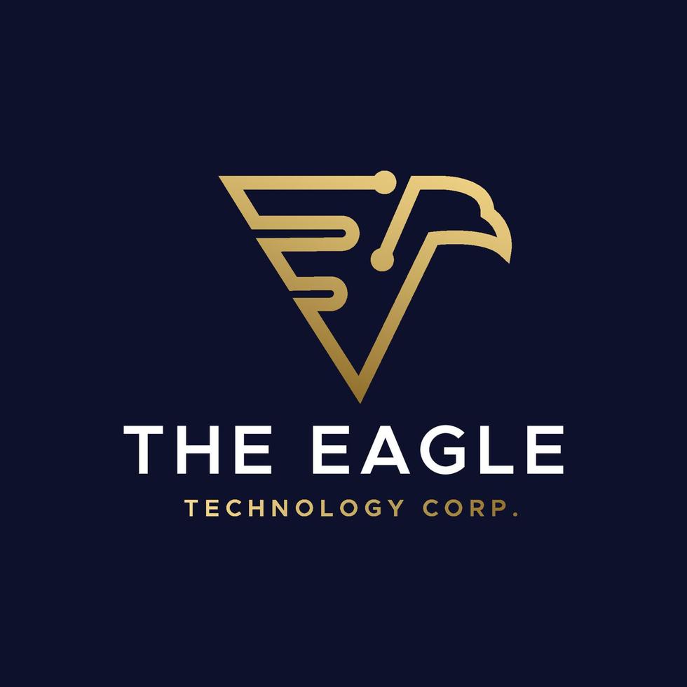 Eagle Tech Logo Template Design Vector, Emblem, Design Concept, Creative Symbol, Icon vector