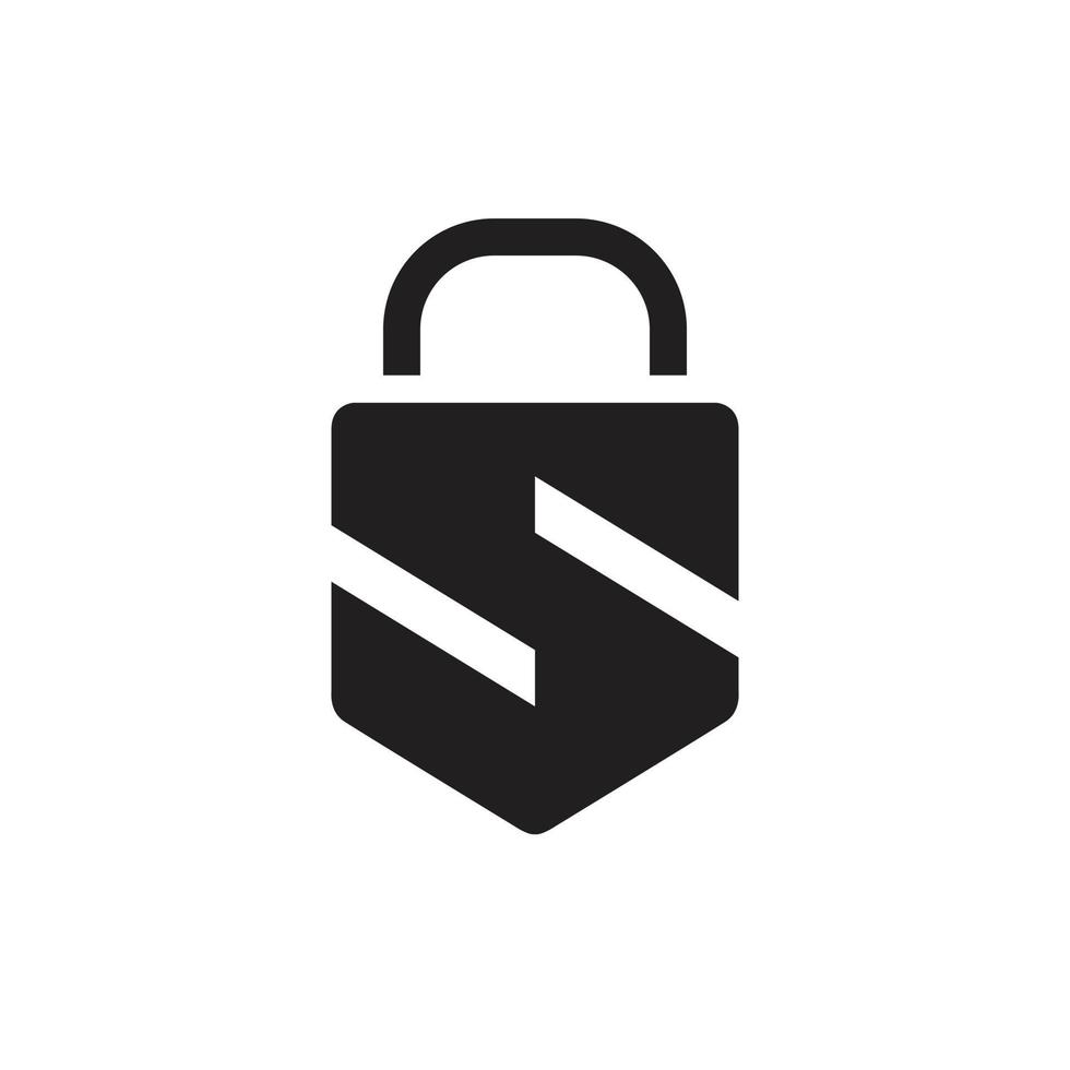 Bag and padlock logo. Logo template suitable for businesses and product names. This stylish logo design could be used for different purposes for a company, product, service or for all your ideas. vector