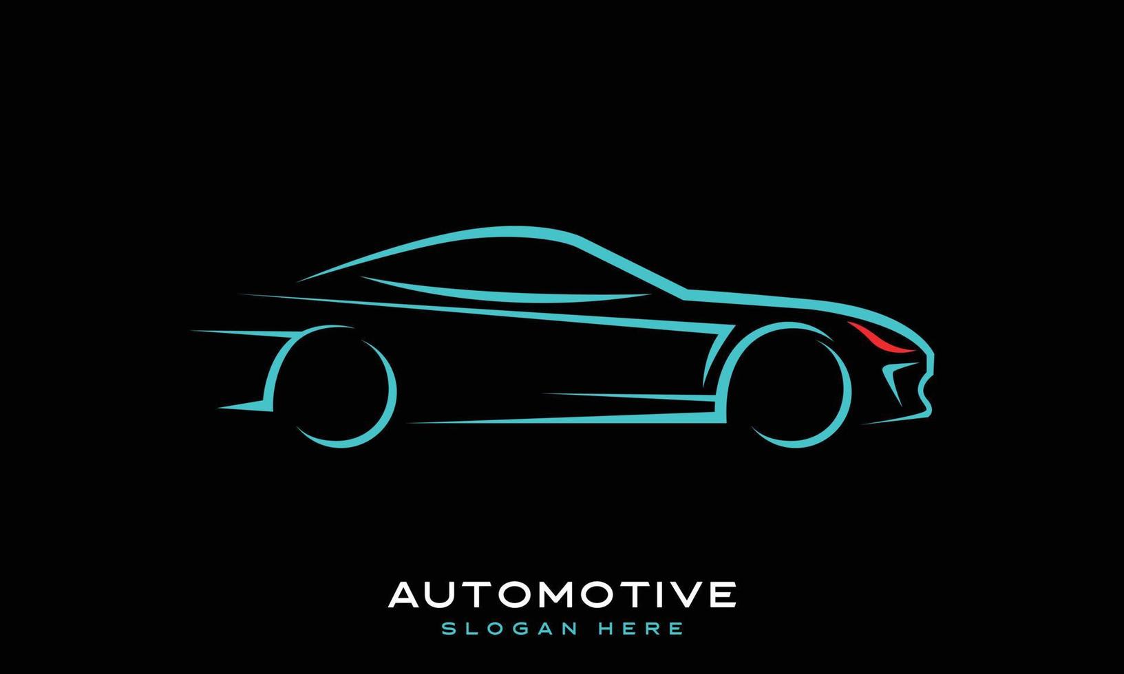 vector de líneas abstractas del logotipo del coche. ilustración vectorial