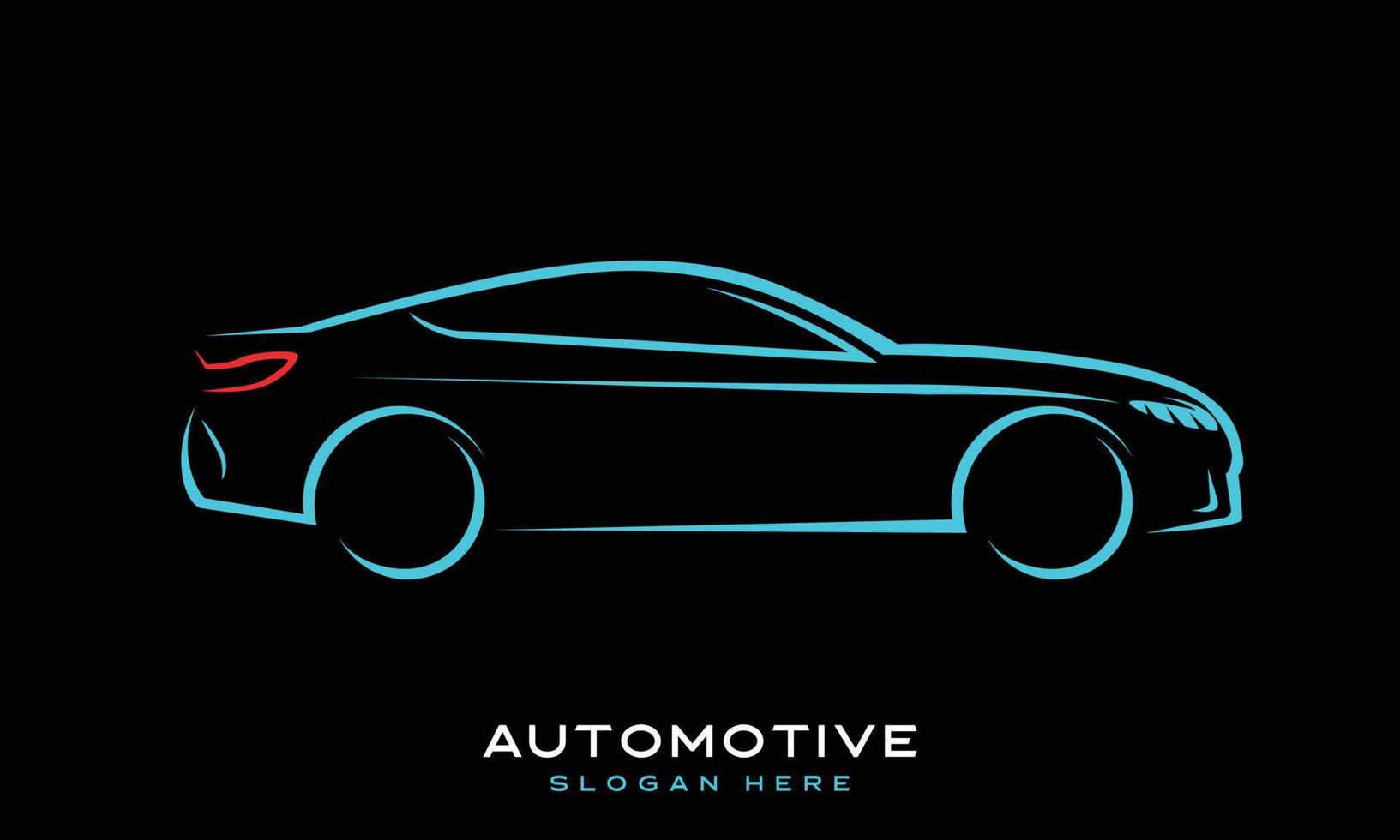 vector de líneas abstractas del logotipo del coche. ilustración vectorial