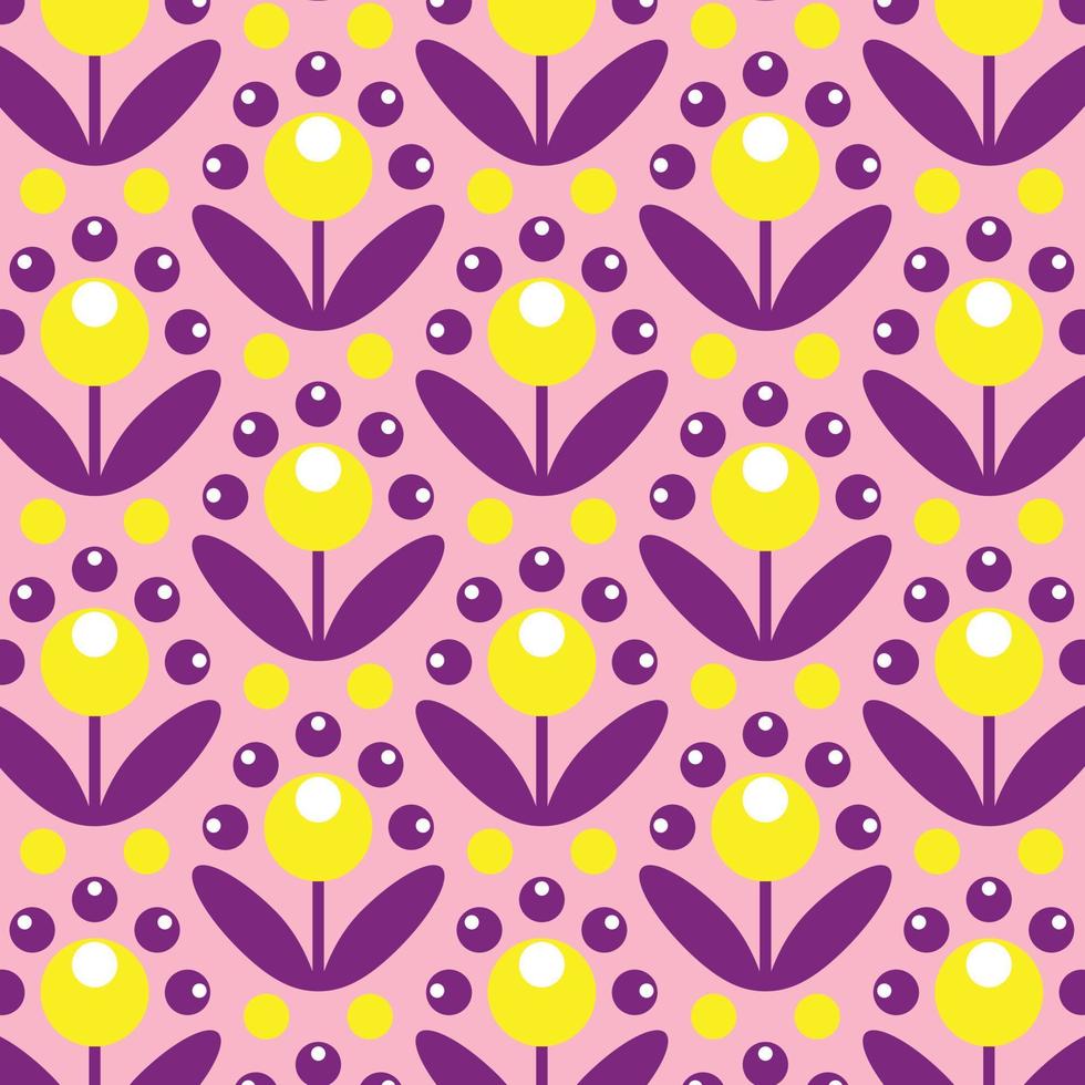 Violet, pink and yellow surface pattern for tablecloth, oilcloth, bedclothes or other textile design vector