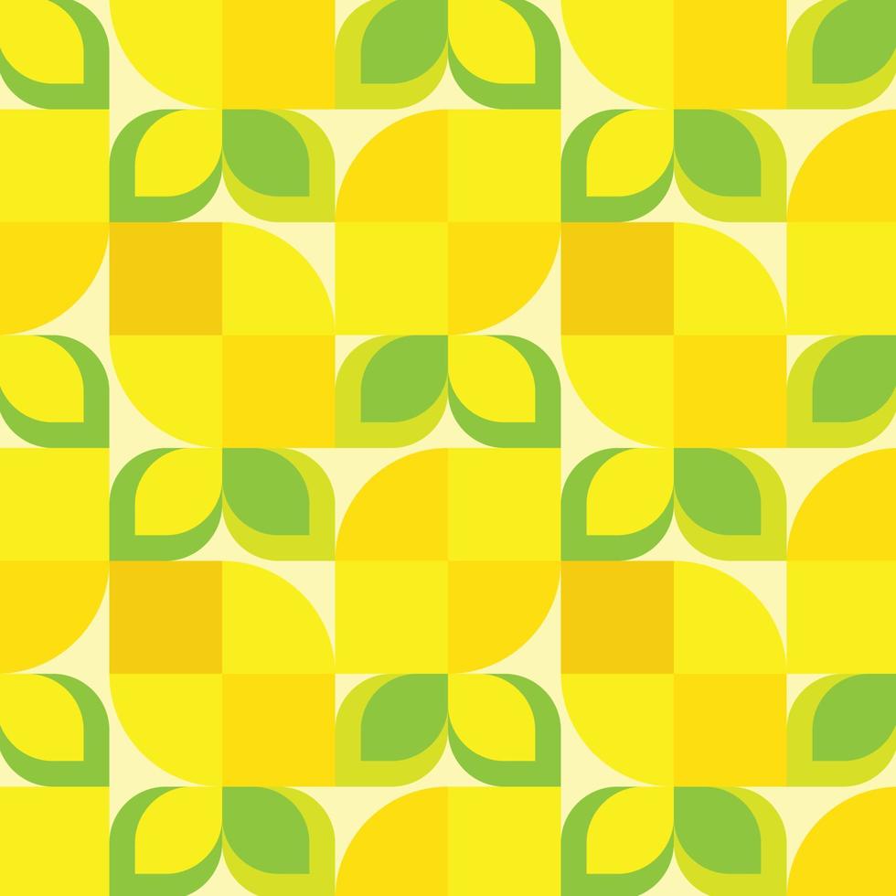 Seamless lemon pattern for tablecloth, oilcloth, bedclothes or other textile design vector