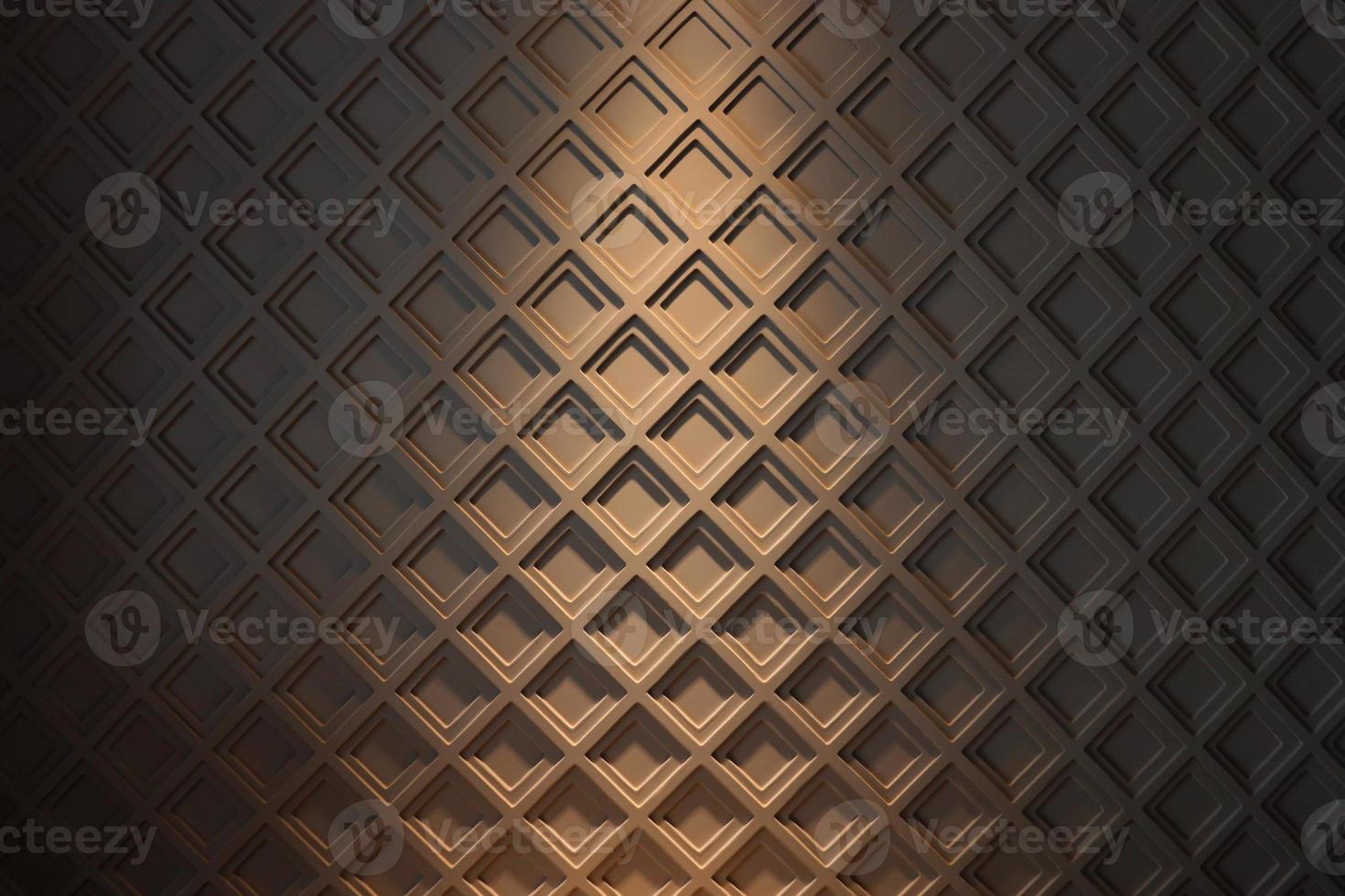 Light on the wall, perspective, yellow light, a graphic pattern of light. photo