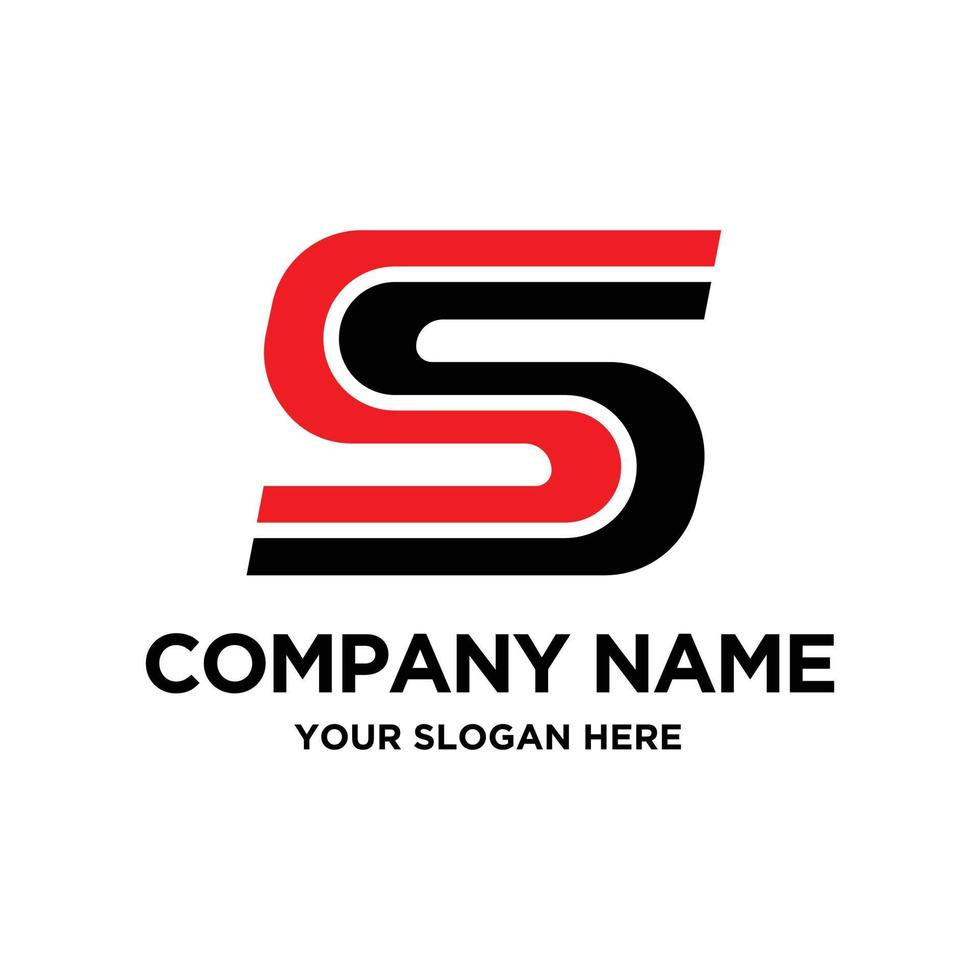 Letter S Street Simple Design vector