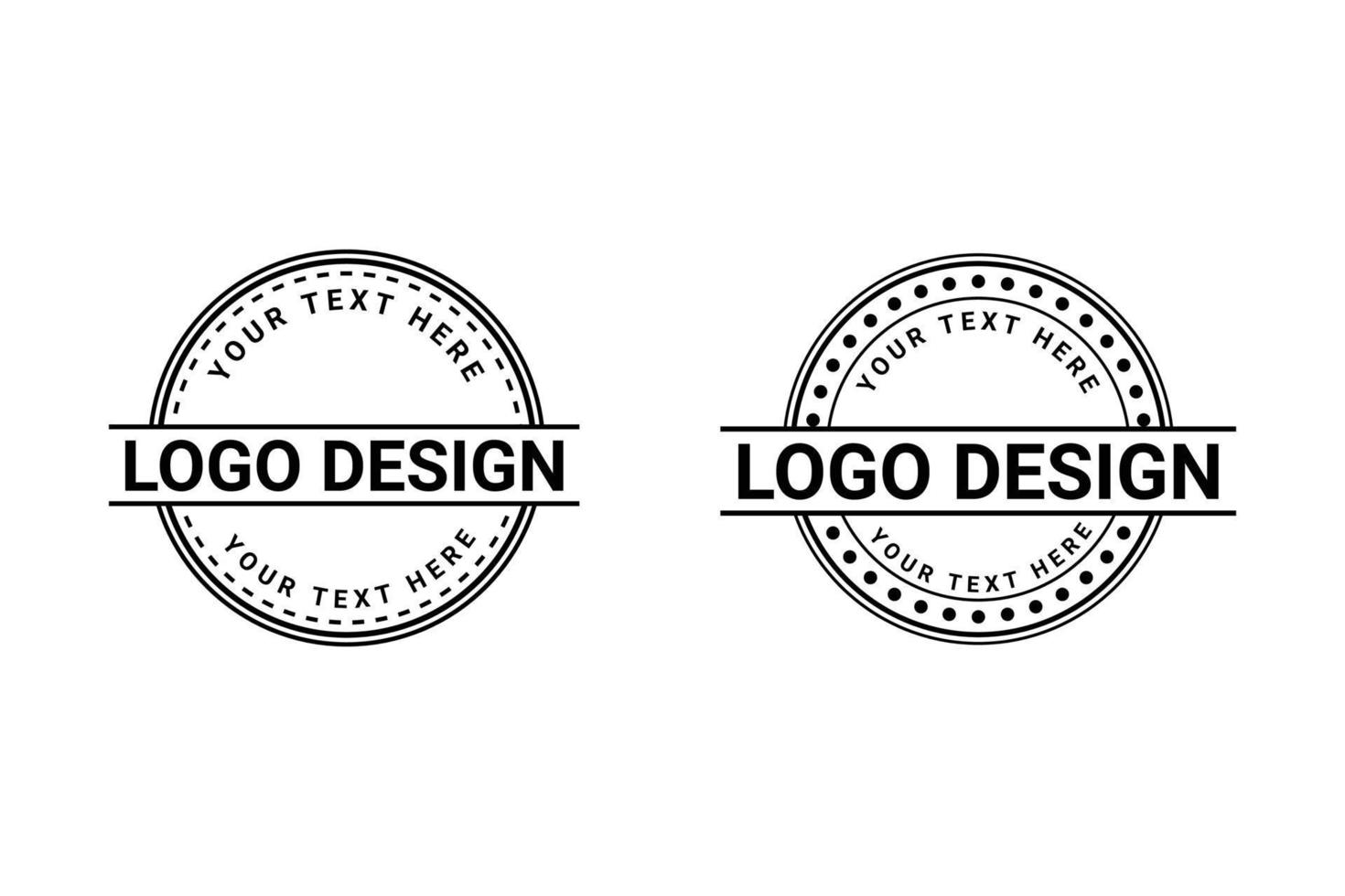 circle logo design shape vector
