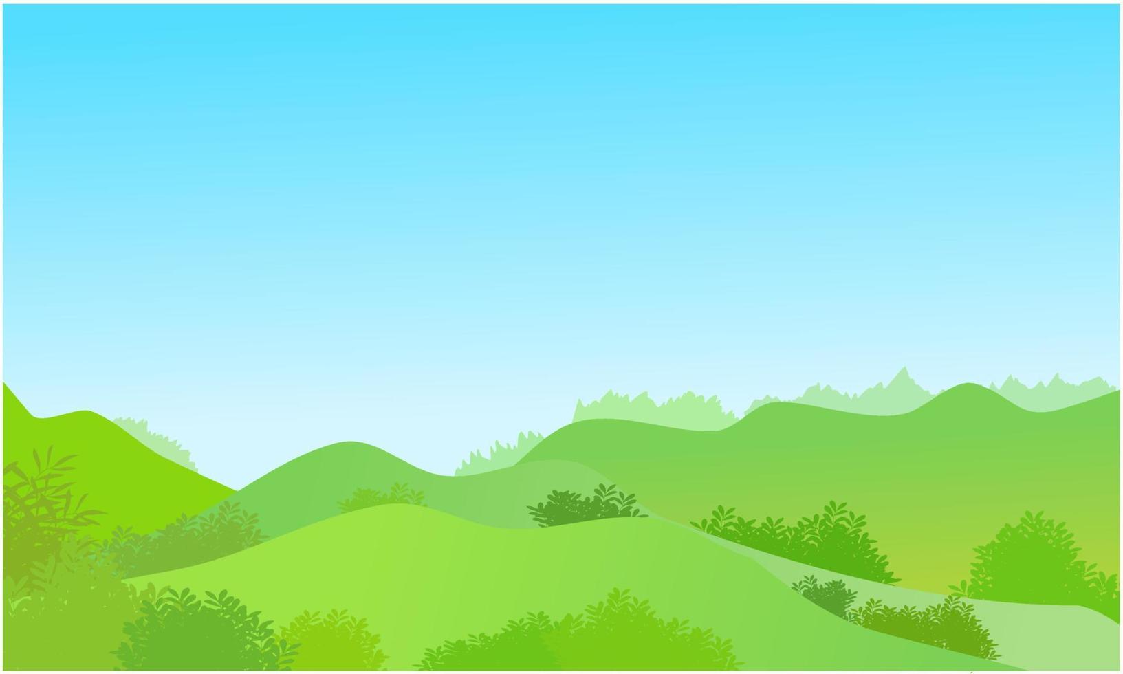 hill bushes, grassy hill landscape 8076313 Vector Art at Vecteezy