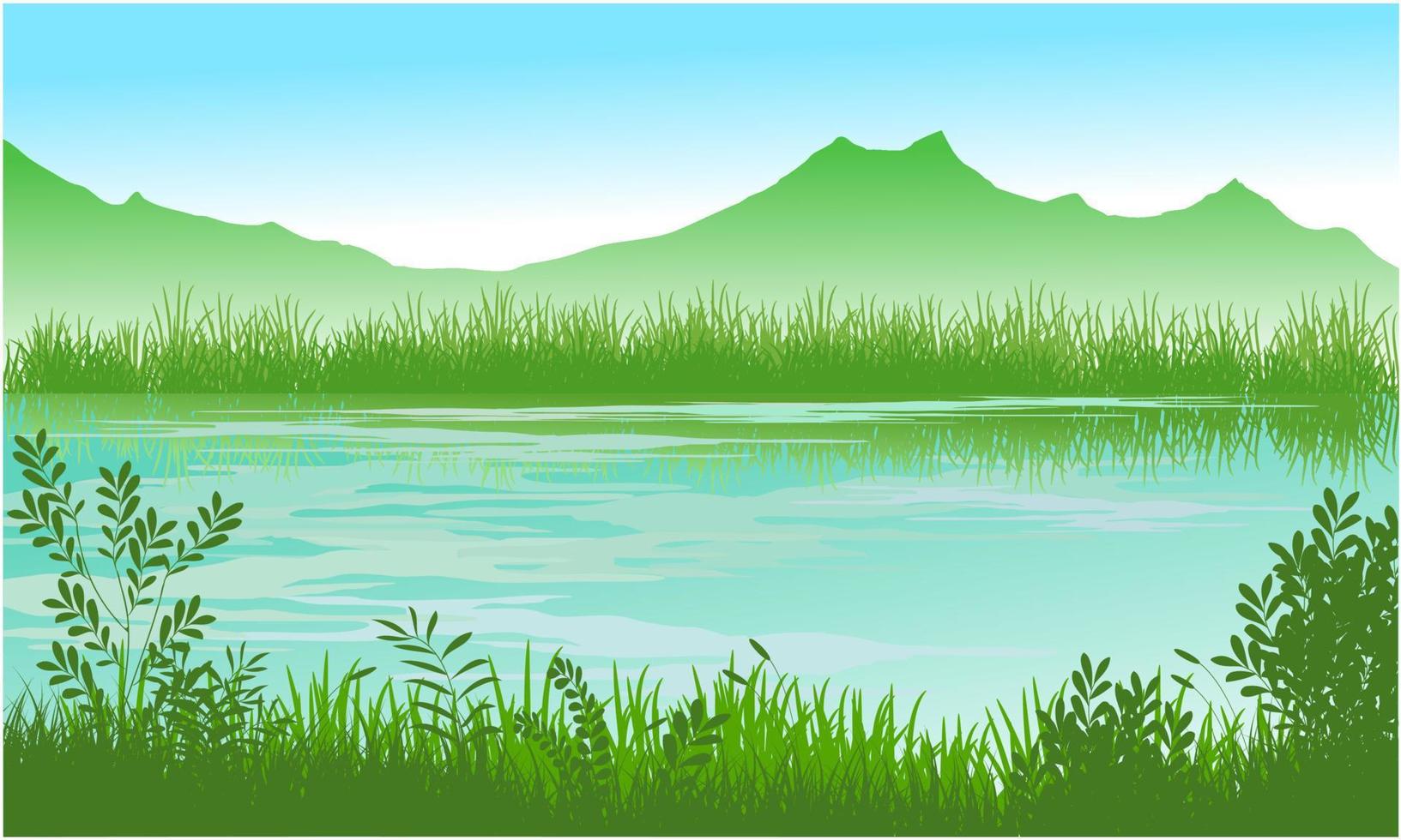 lake, mountain lake, great lake vector