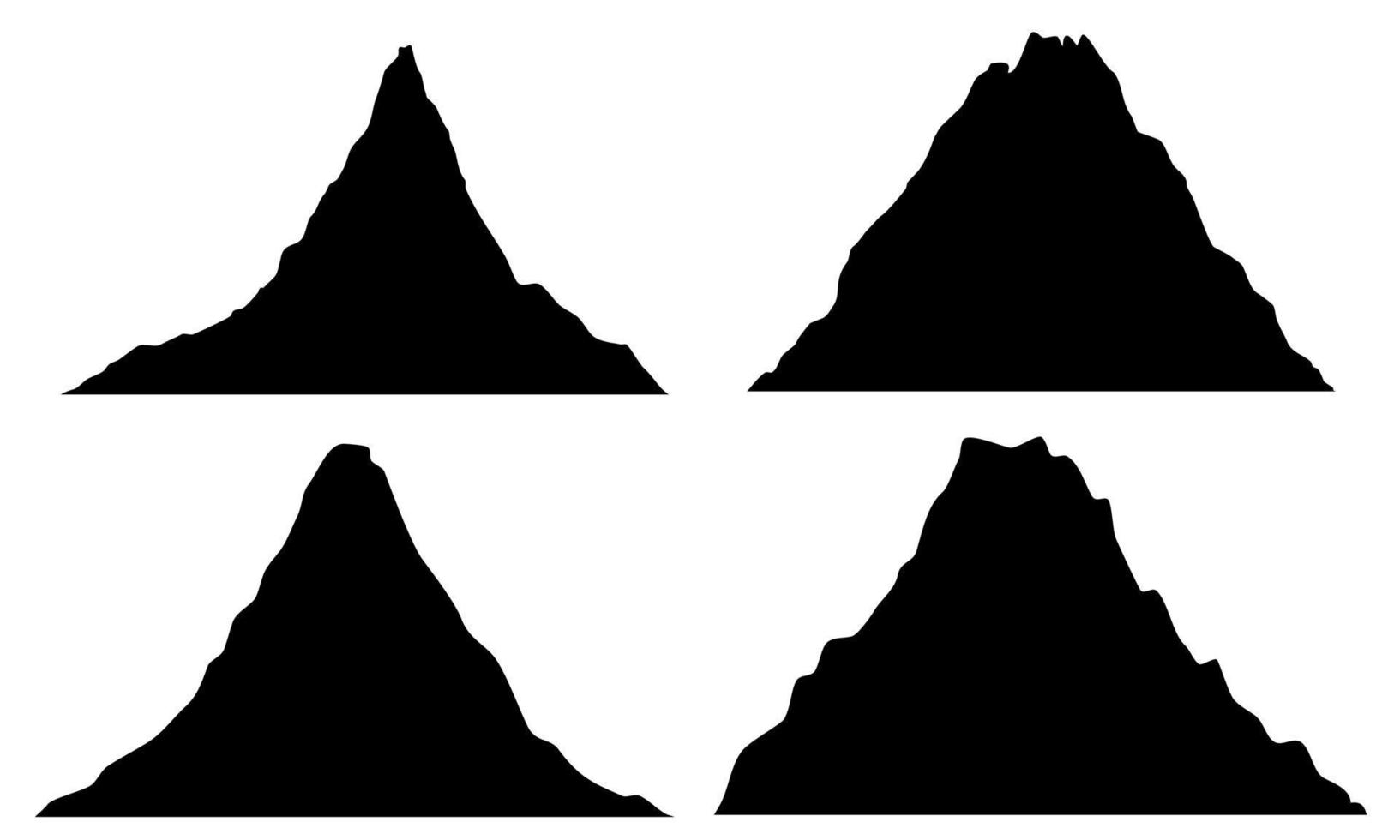 vector de silueta de montaña