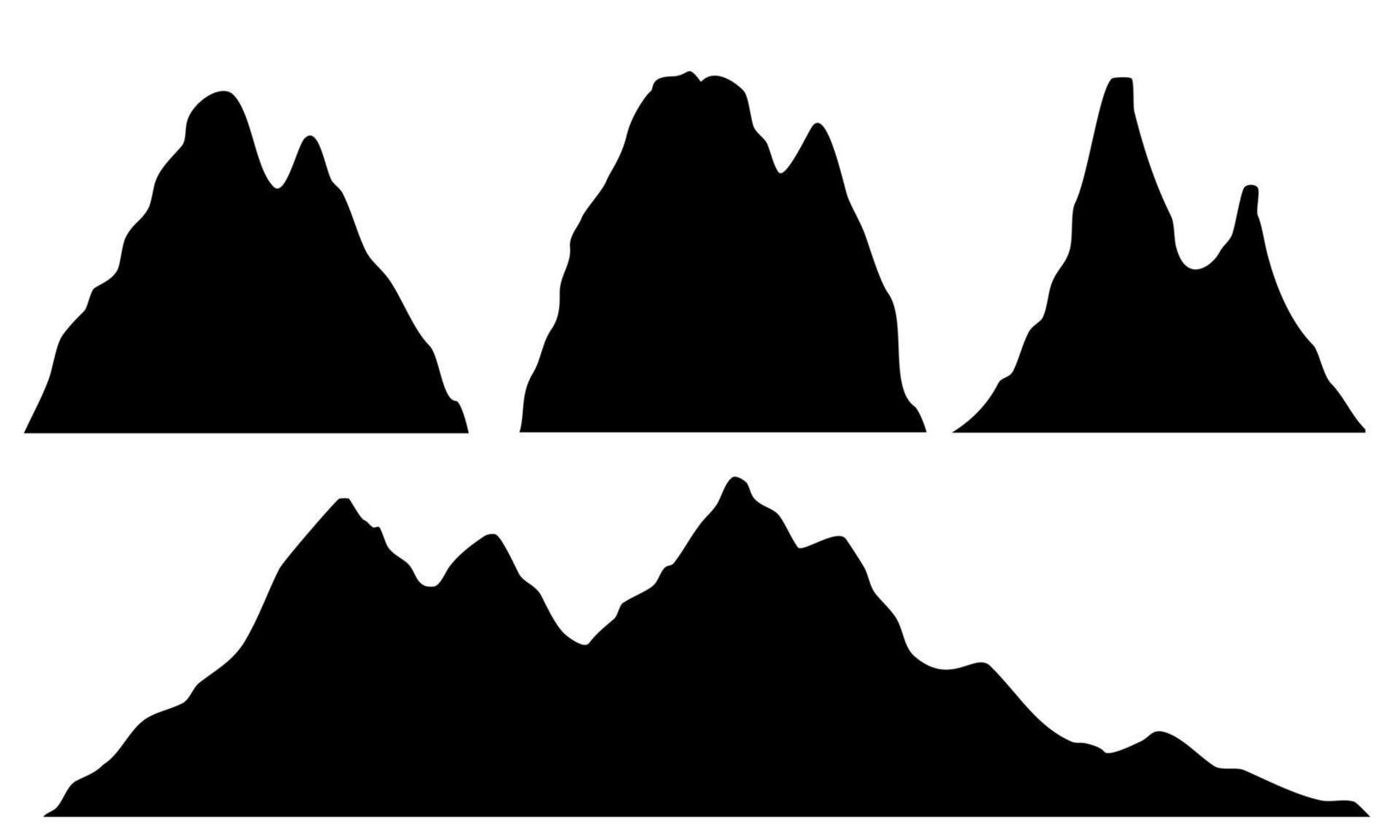 vector de silueta de montaña