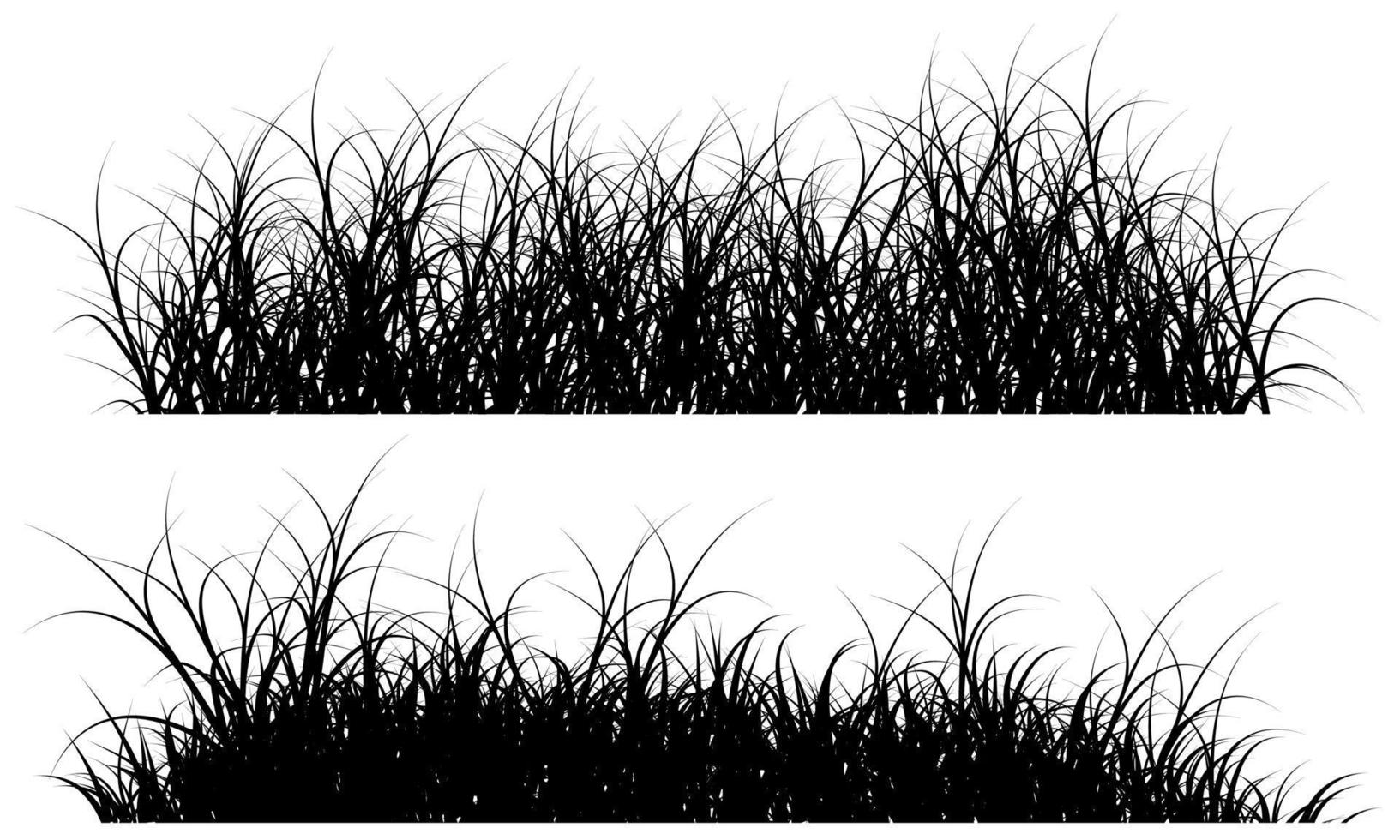 long grass vector, black grass silhouette vector