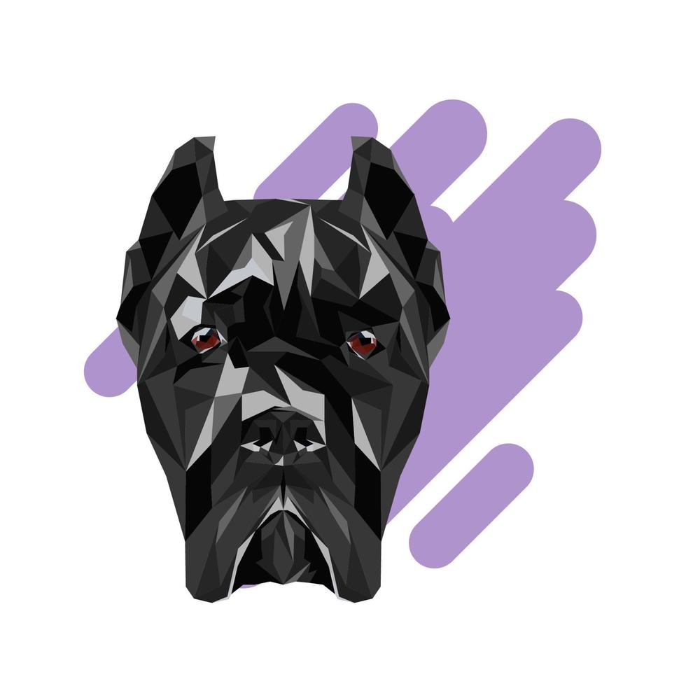 Cane Corso dog. Triangle vector illustration