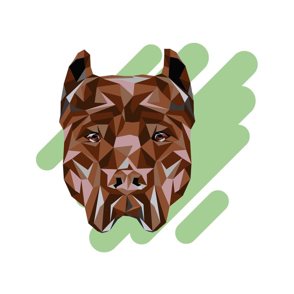 perro pitbull triangulo vectorial vector