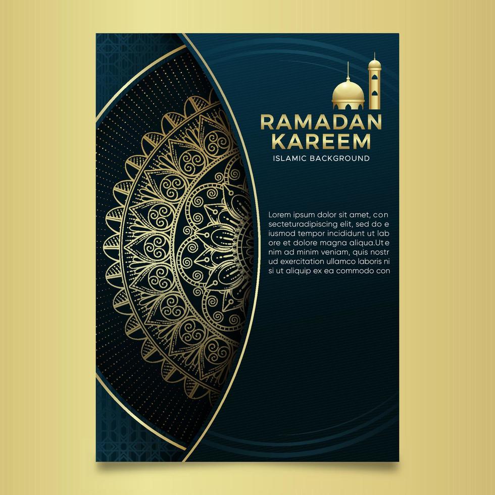 Ramadan Kareem islamic background with mandala ornament vector
