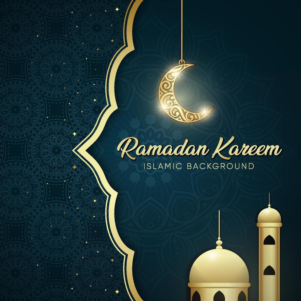 Ramadan Kareem post design vector