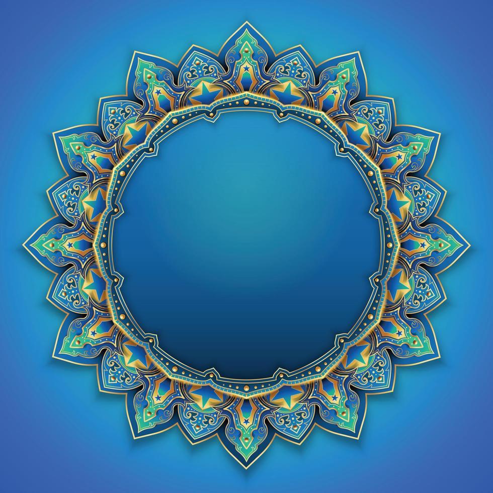 adorno de mandala para el fondo islámico vector