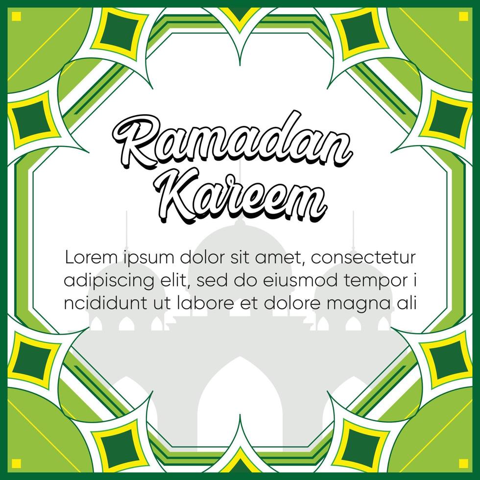 Ramadan kareem post design vector