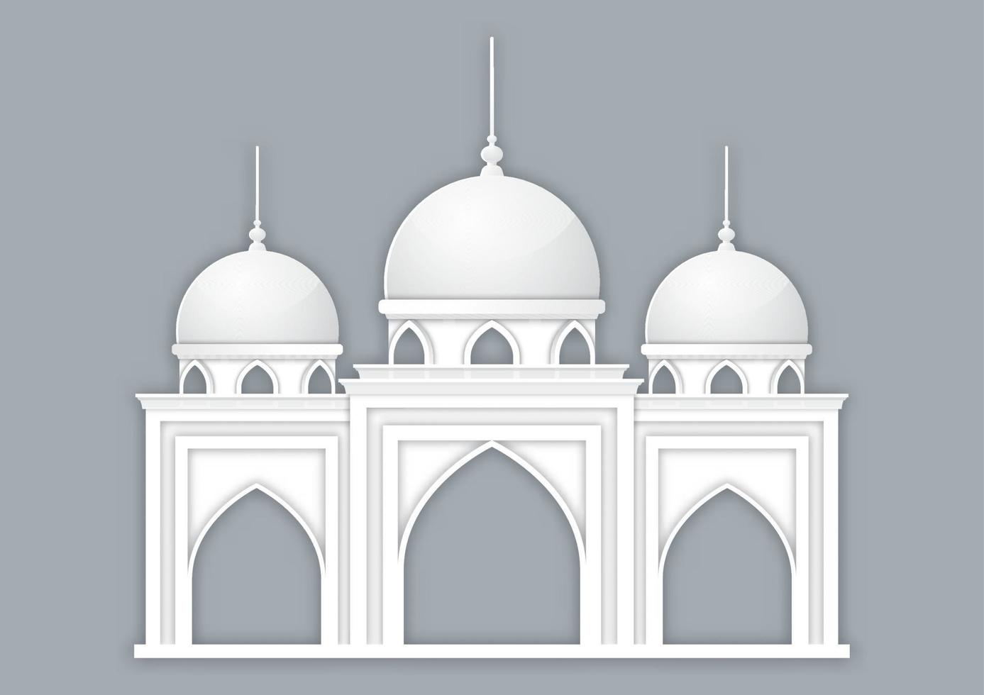 Mosque vector pappercut style