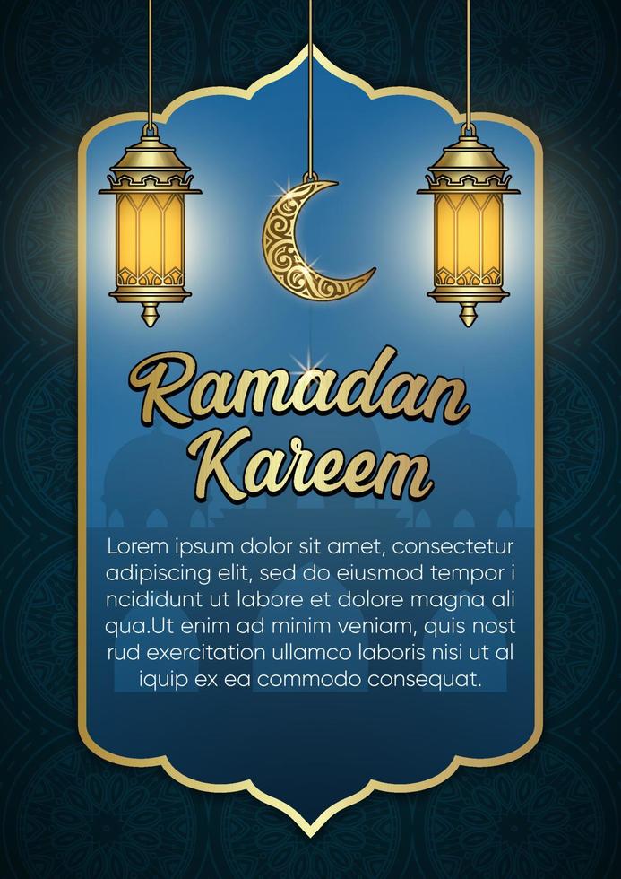 Ramadan kareem flyer template vector