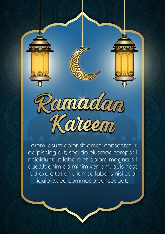 Ramadan kareem flyer template vector