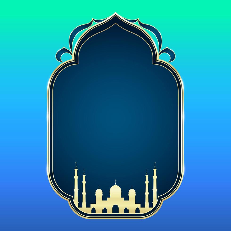 Islamic badge frame, for islamic background decoration vector