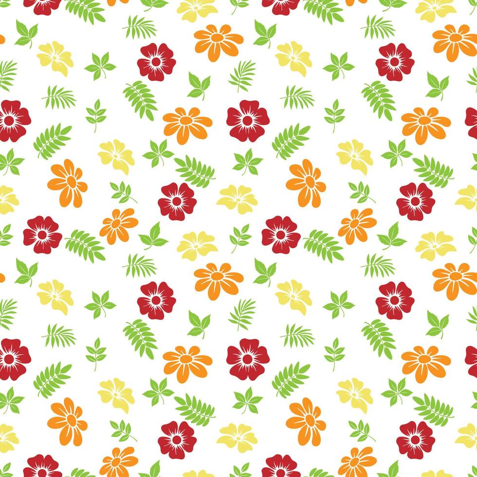 Cute flower seamples pattern design vector