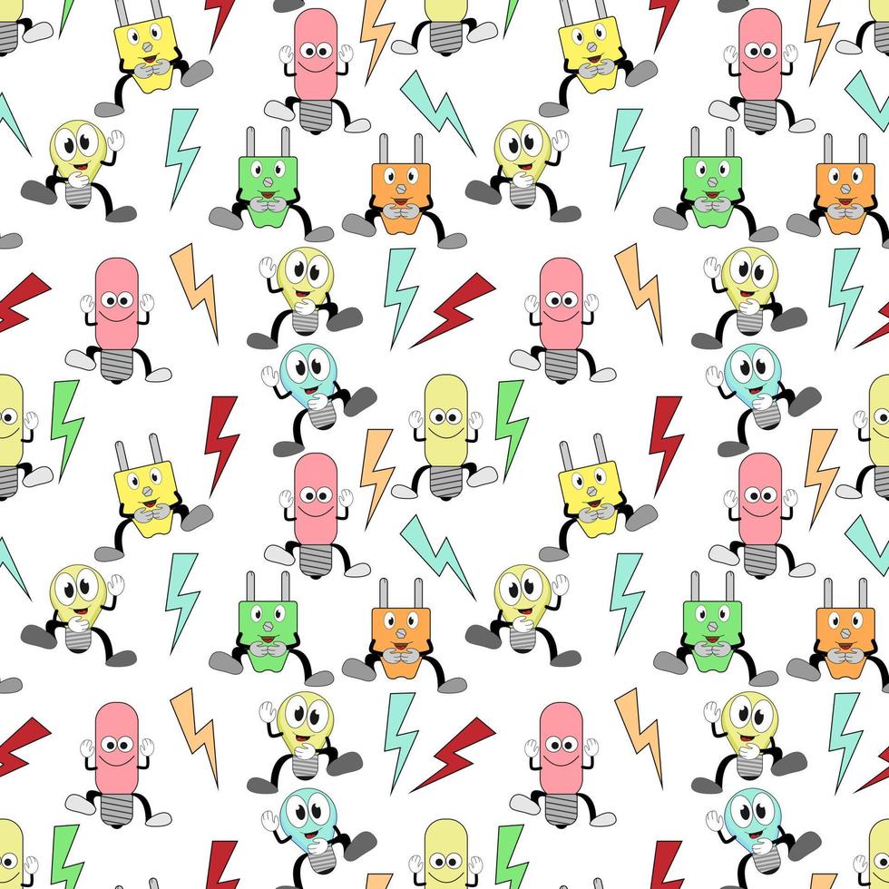Cute cartoon seamples pattern design vector