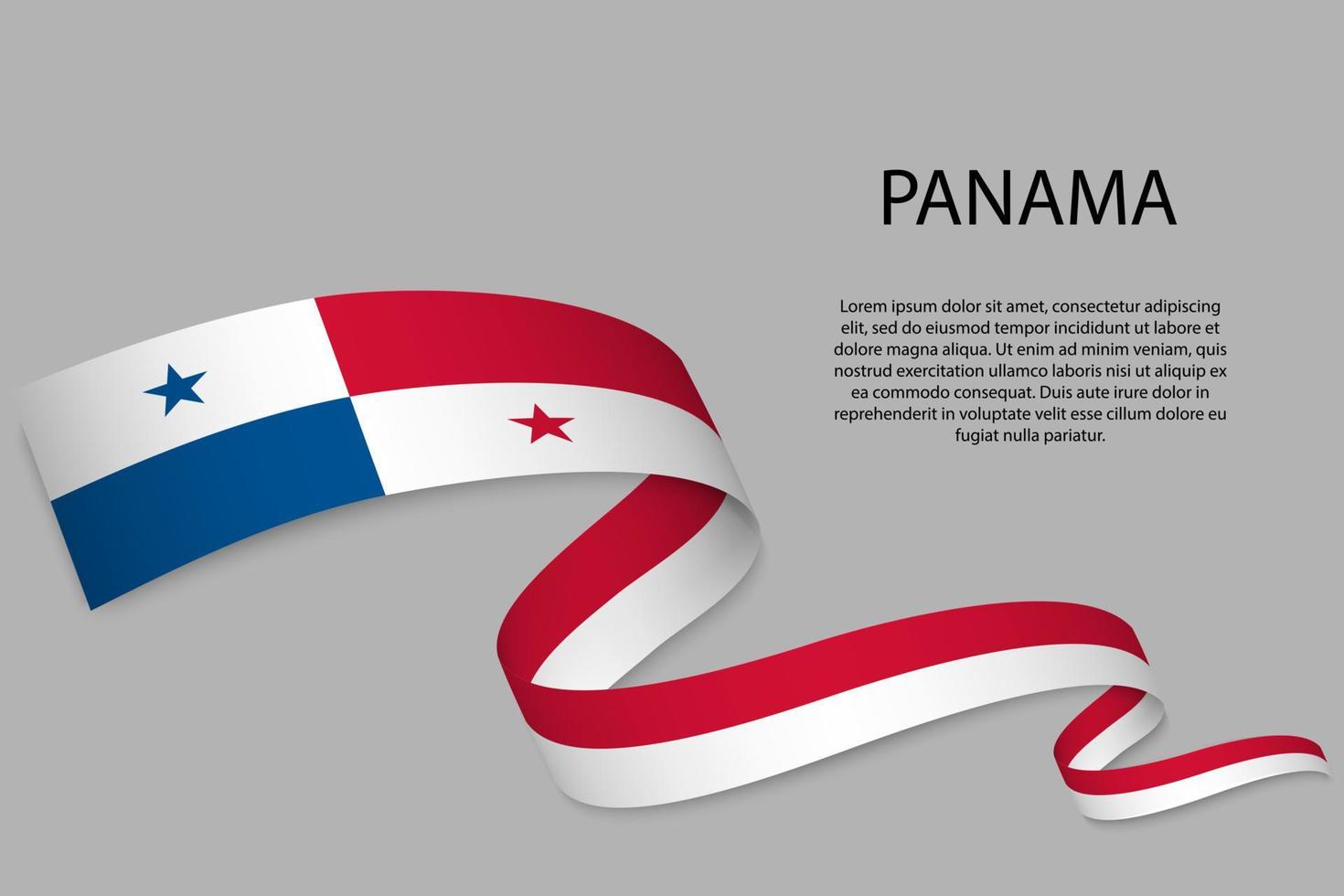 Waving ribbon or banner with flag vector