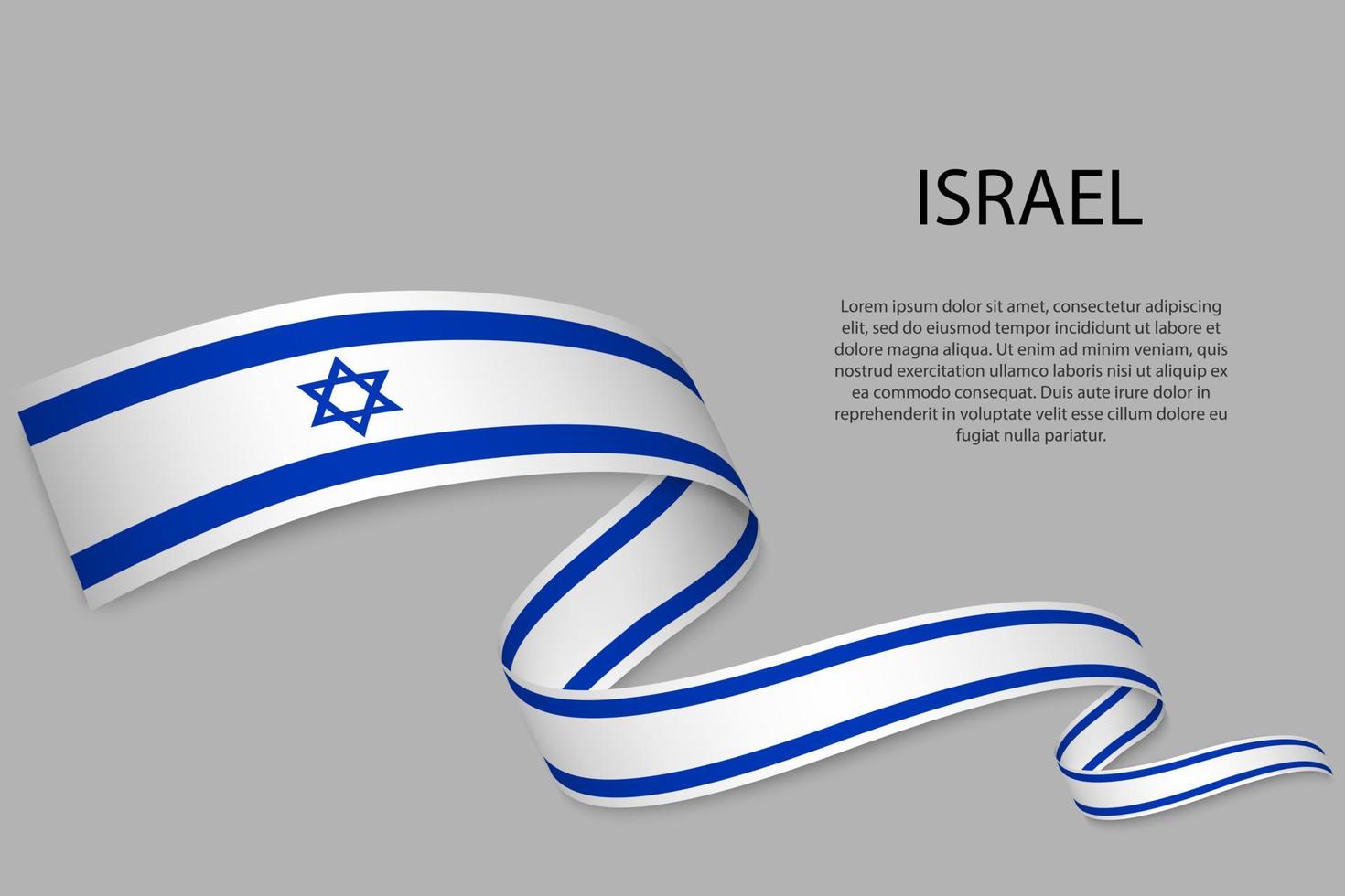 Waving ribbon or banner with flag vector