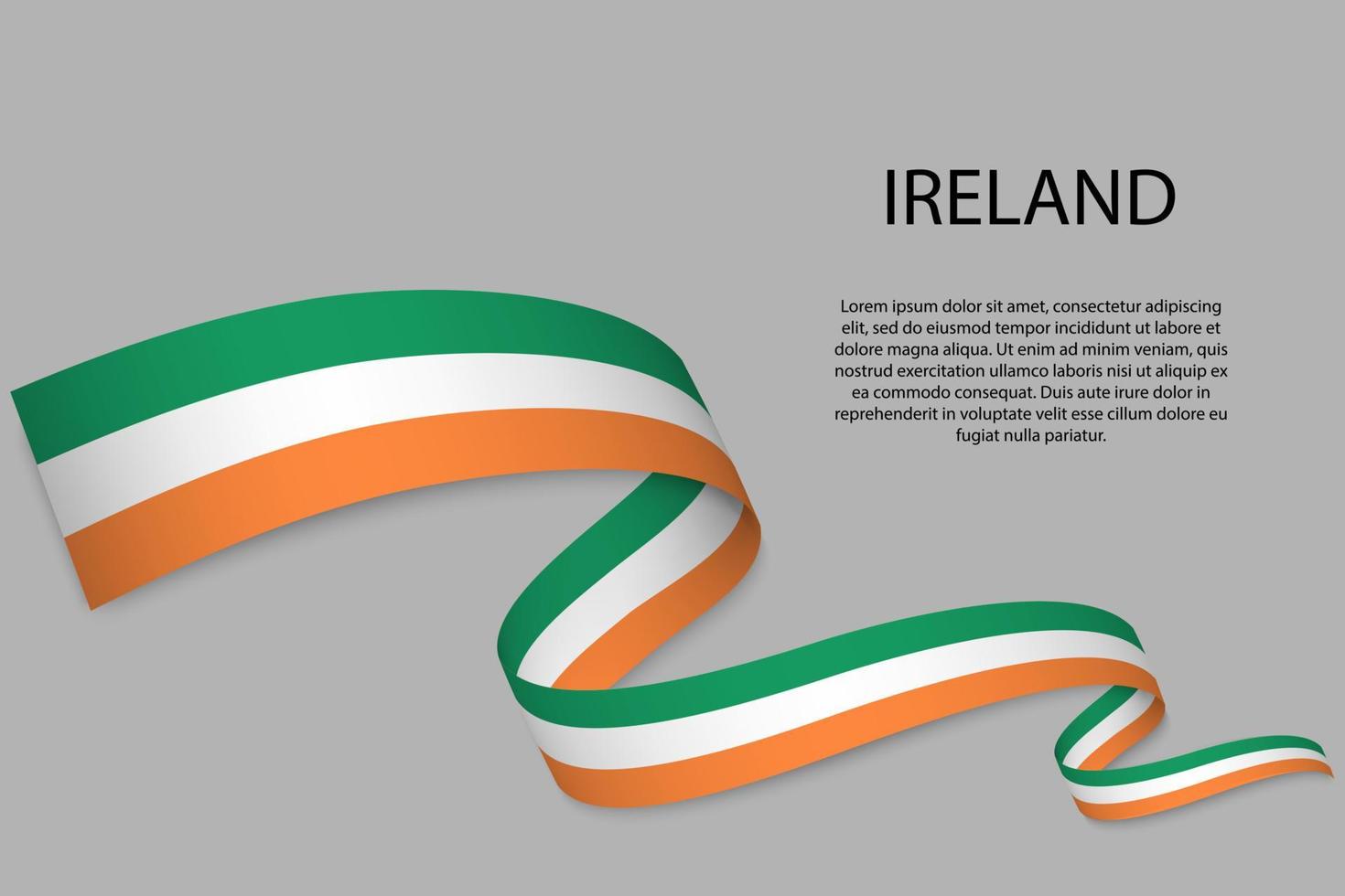 Waving ribbon or banner with flag vector
