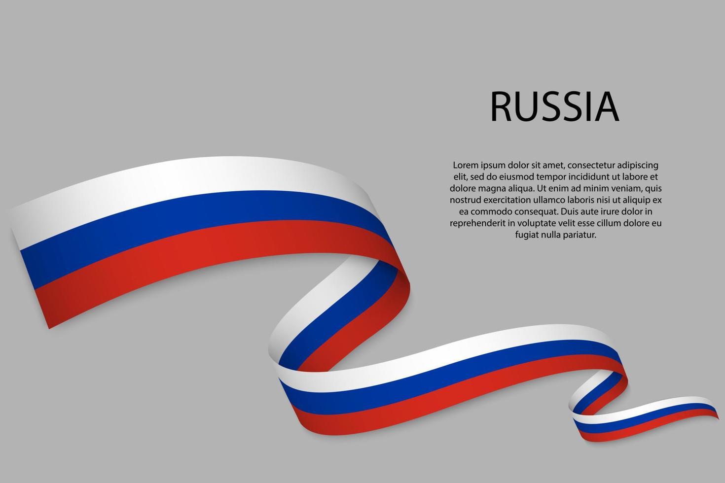 Waving ribbon or banner with flag vector