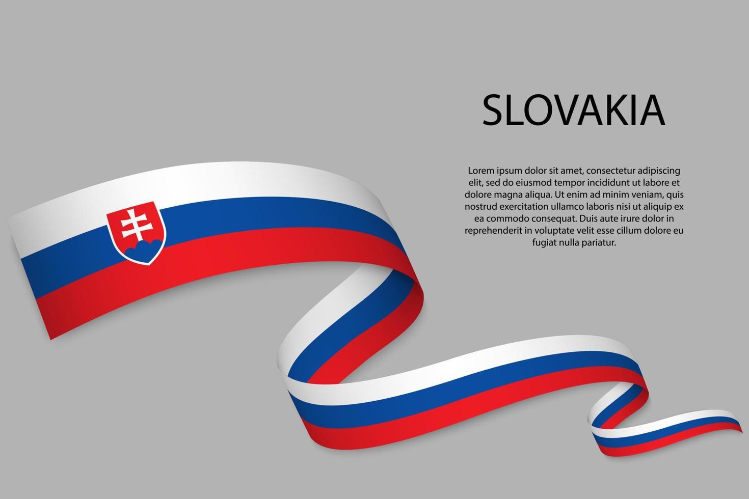 Waving ribbon or banner with flag vector