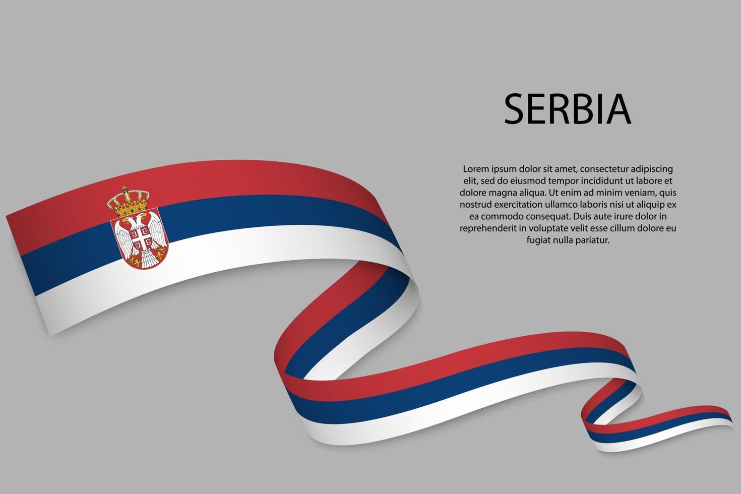 Waving ribbon or banner with flag vector