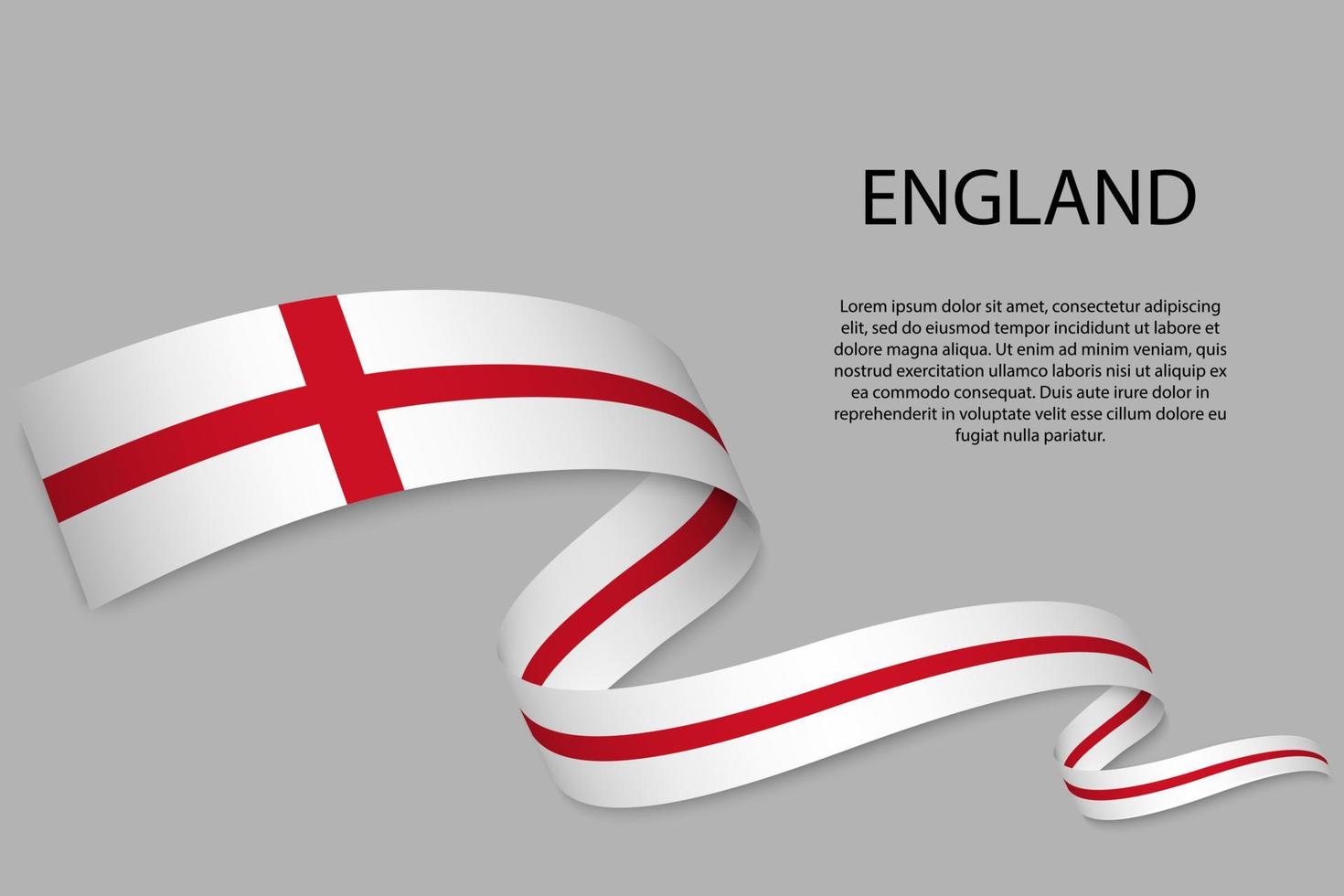 Waving ribbon or banner with flag vector