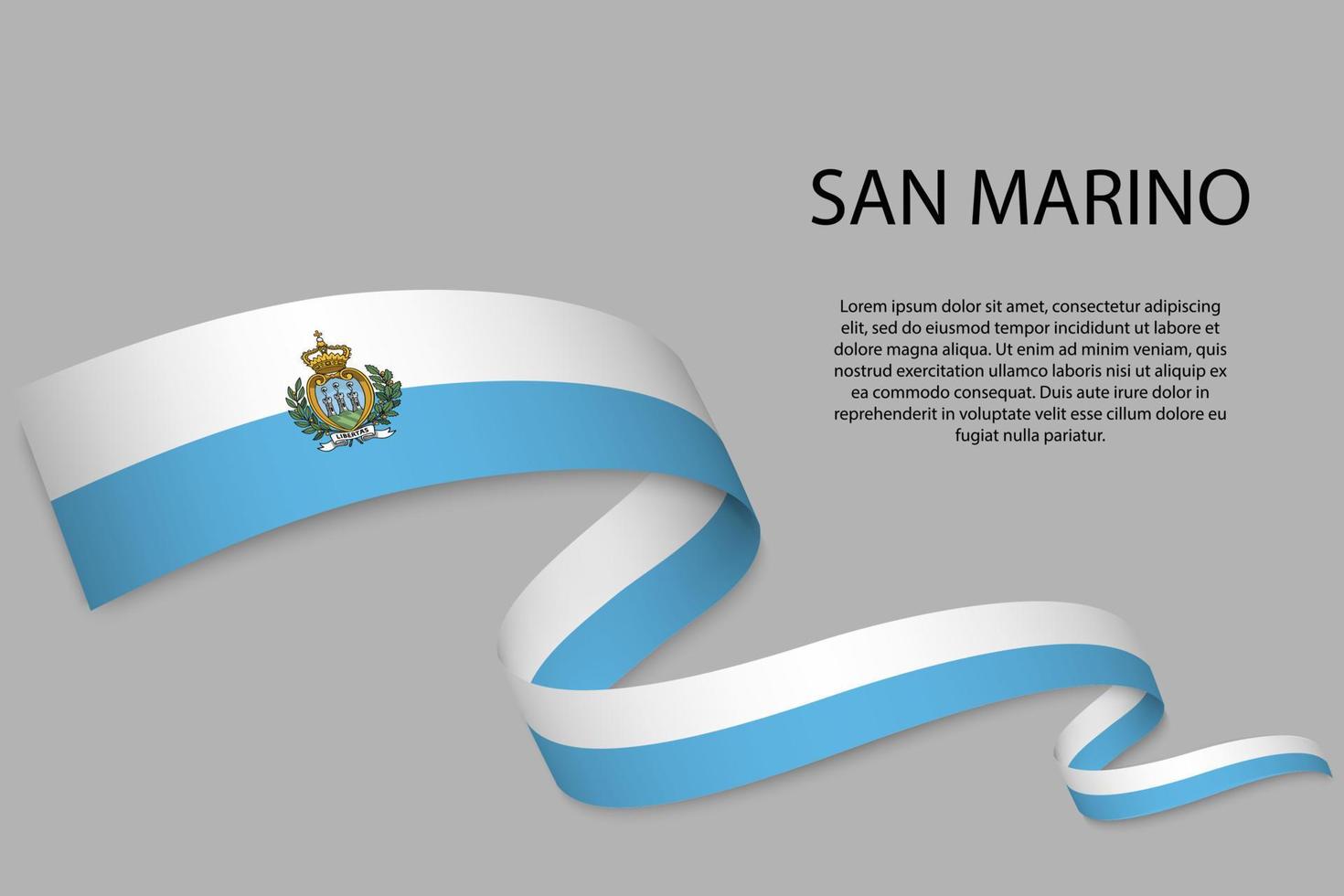 Waving ribbon or banner with flag vector