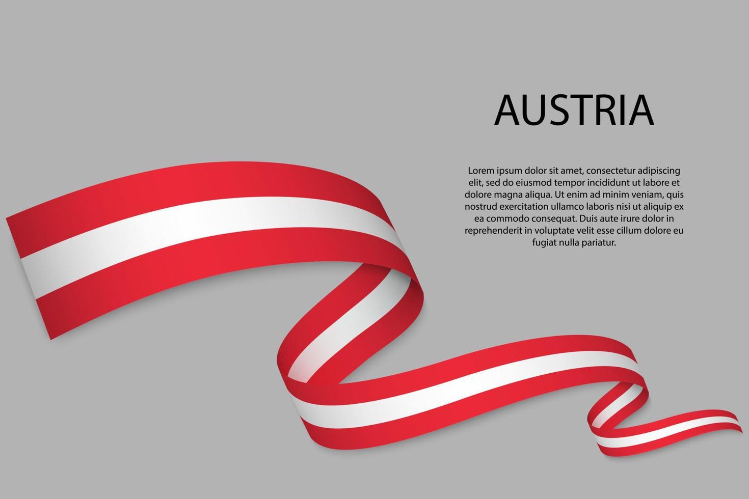 Waving ribbon or banner with flag vector