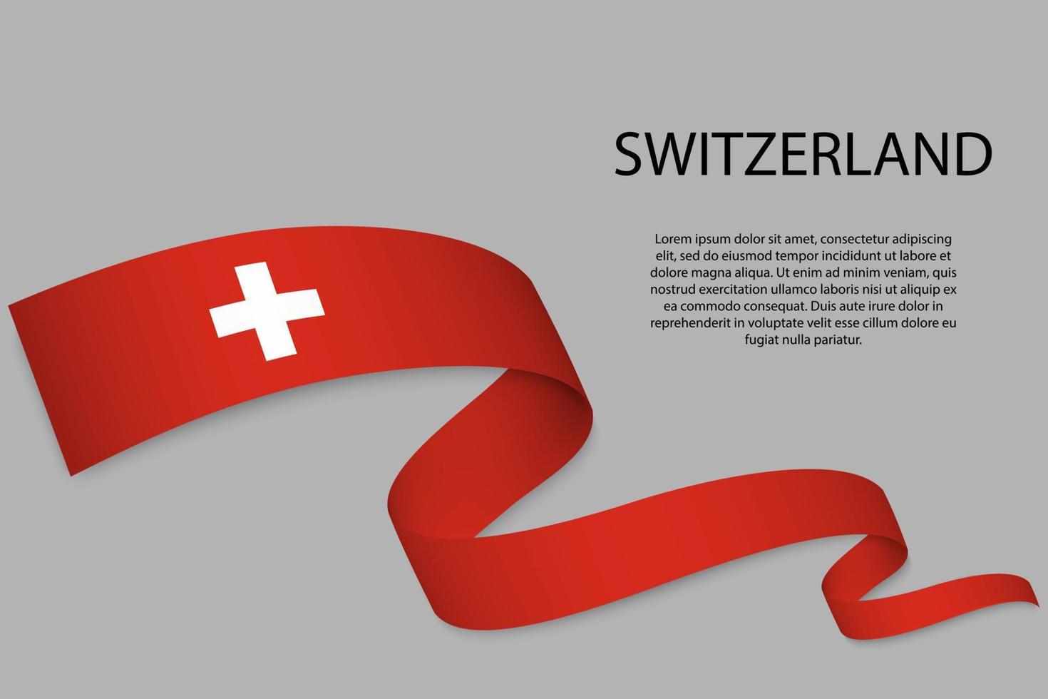 Waving ribbon or banner with flag vector