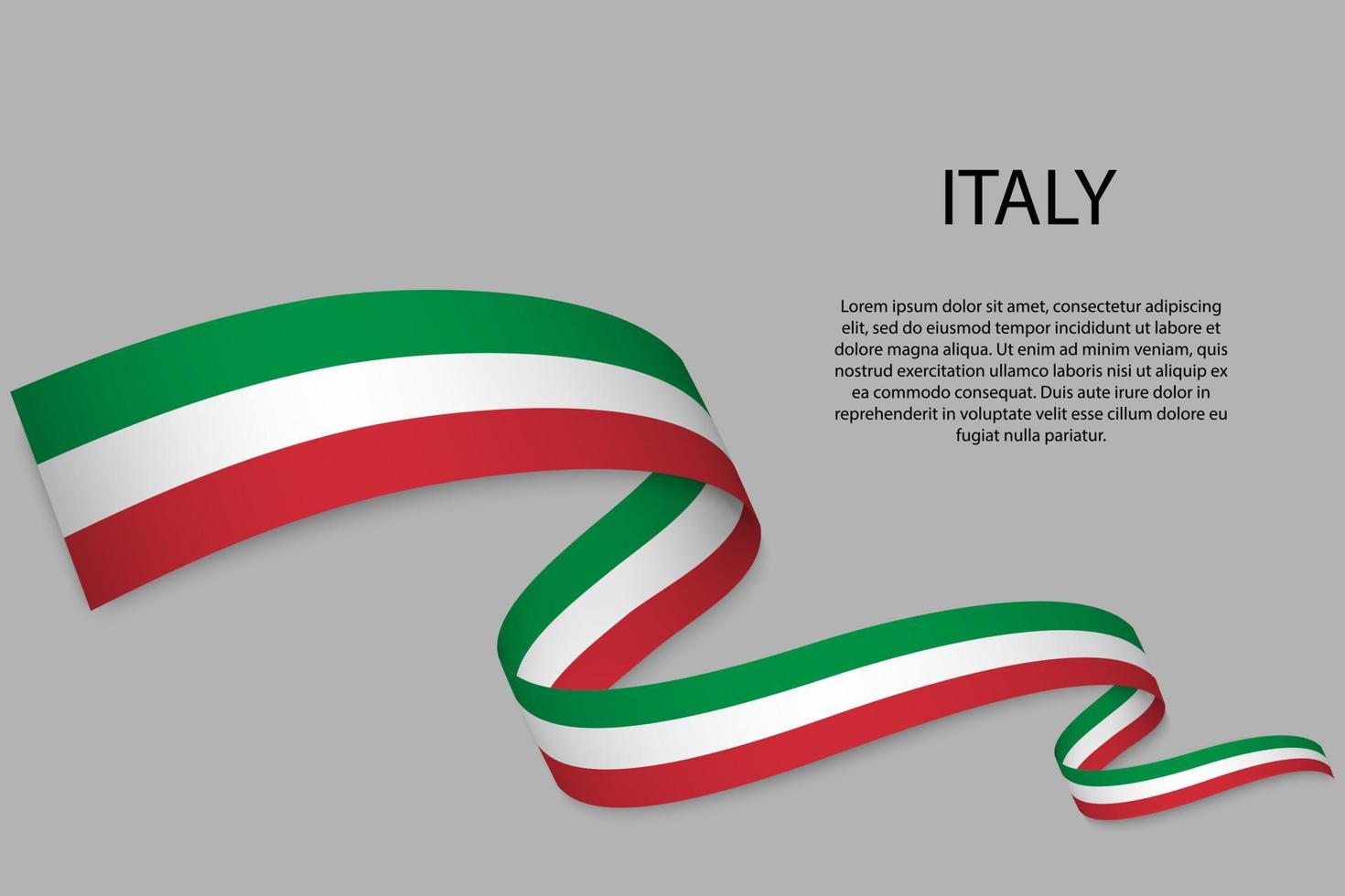 Waving ribbon or banner with flag vector