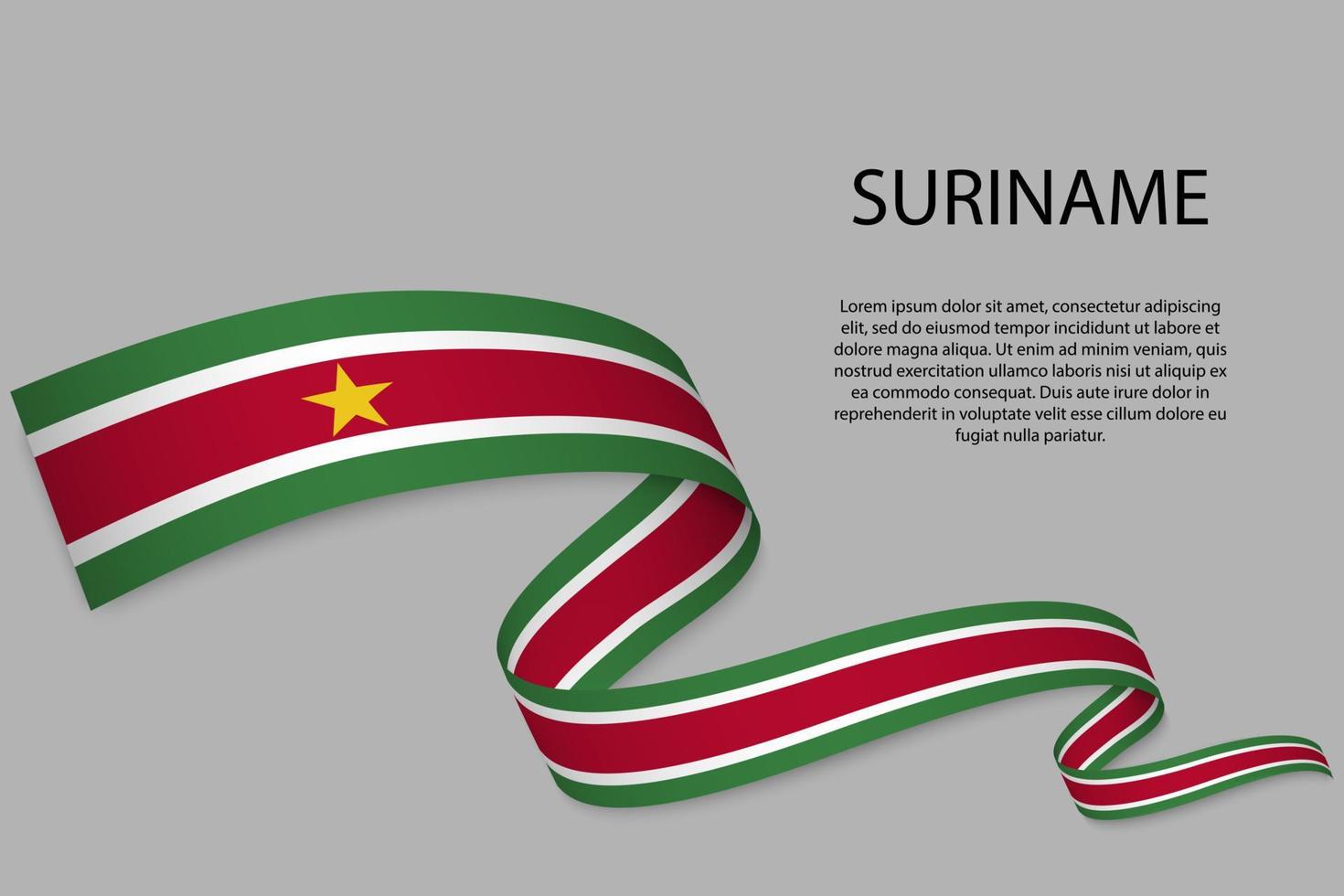 Waving ribbon or banner with flag vector