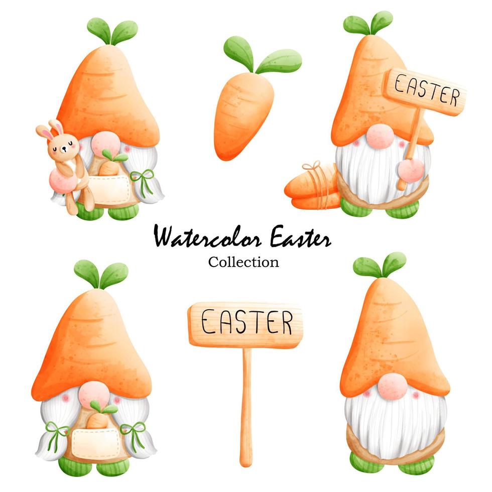 Watercolor Easter, Happy Easter. Happy Spring. Vector illustration