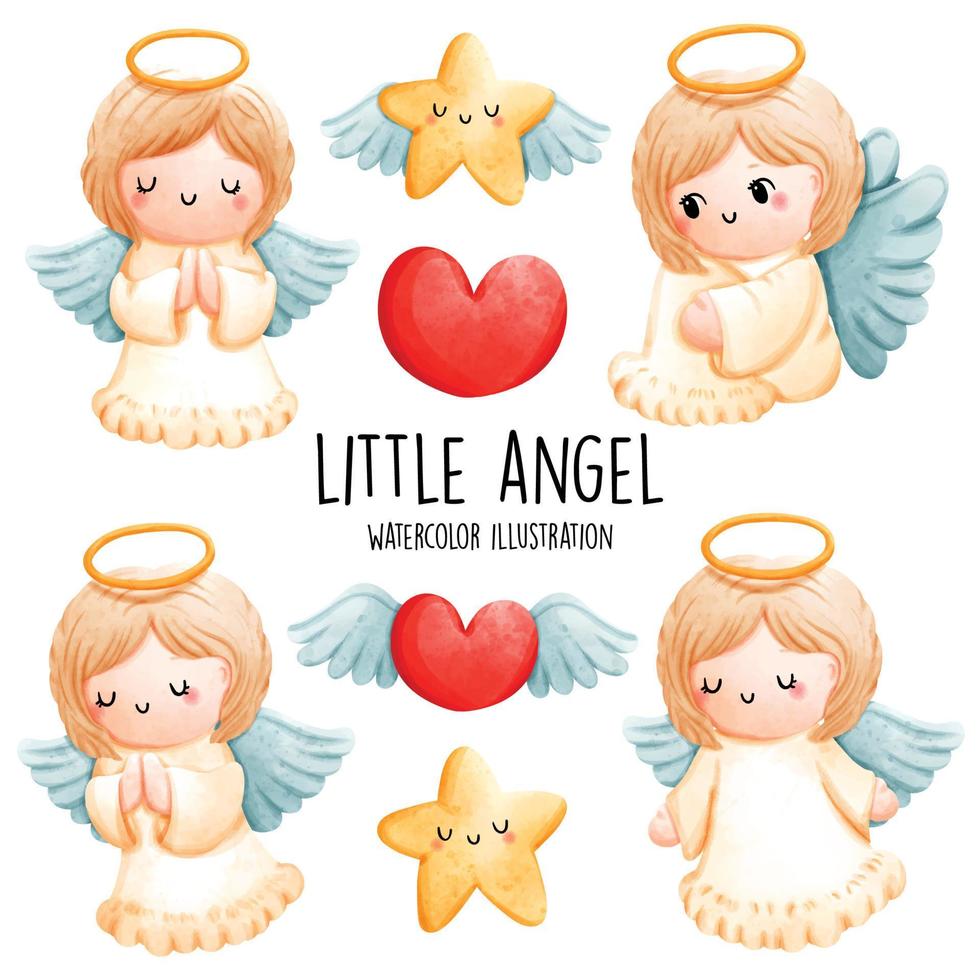 cute angel, heaven. Vector illustration 8078249 Vector Art at Vecteezy