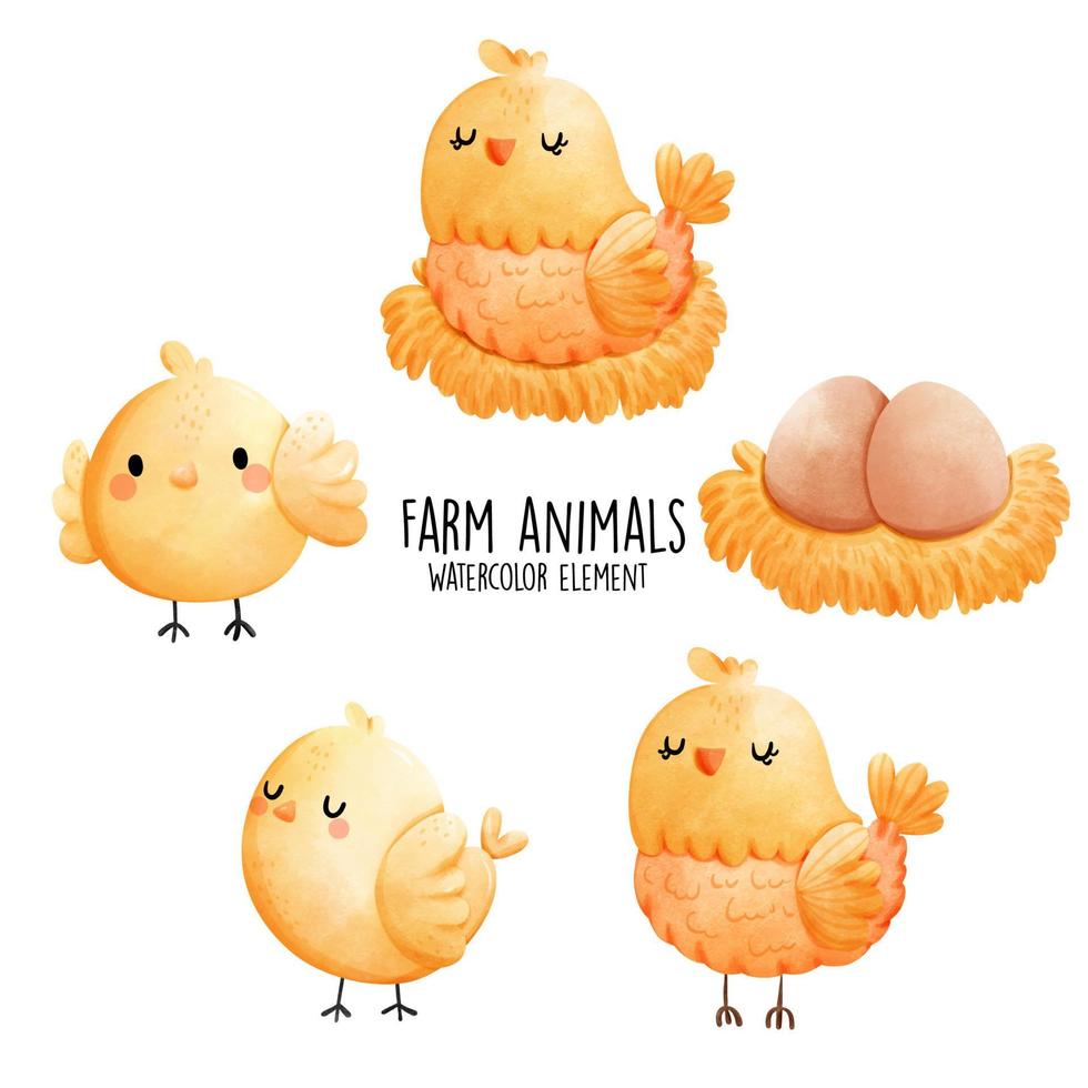 pequeño pollo. ilustración vectorial vector