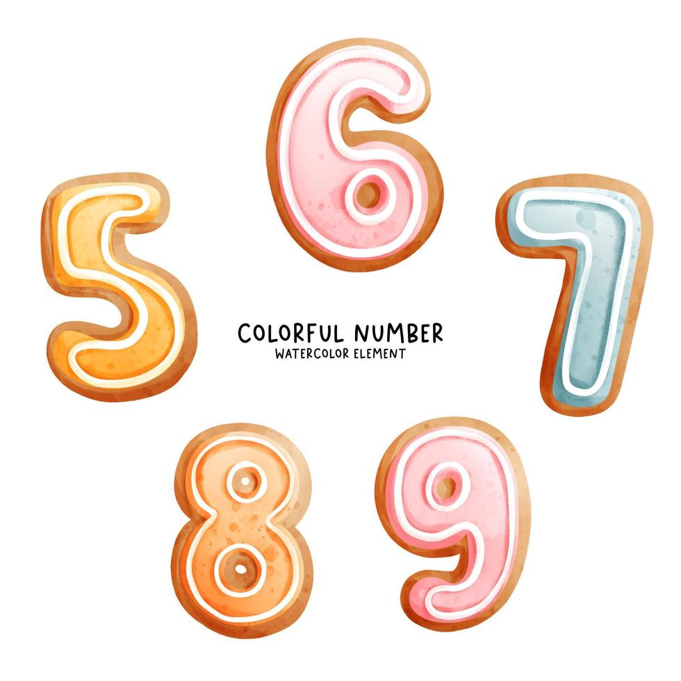 cookies number, cookies letter Vector illustration