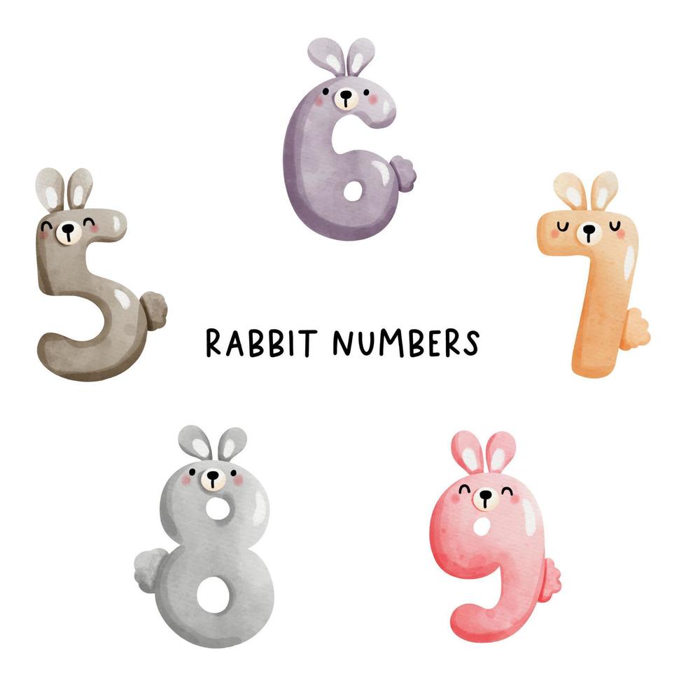 rabbit alphabet. Vector illustration