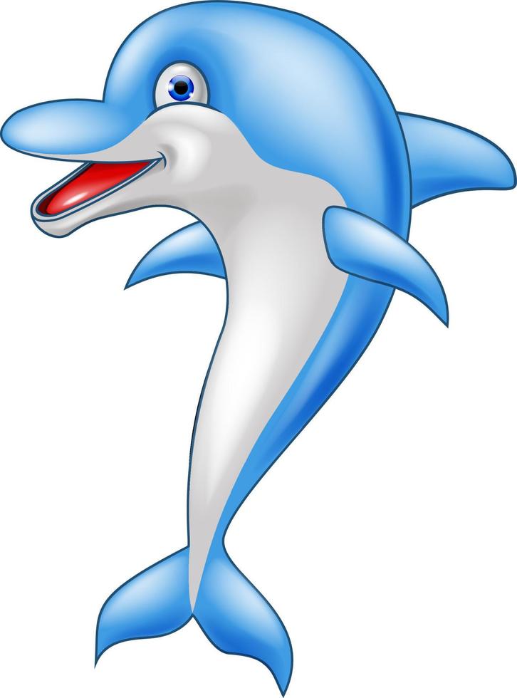 Funny dolphin cartoon vector