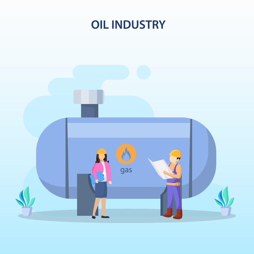 Businessman character looking at declining oil chart price with oil drum and coins flat vector