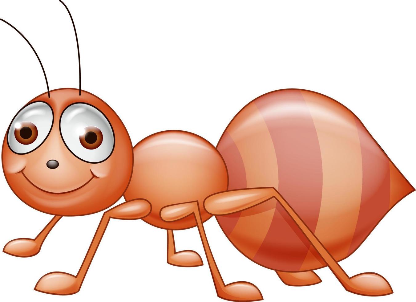 ilustración vectorial de dibujos animados de hormigas vector