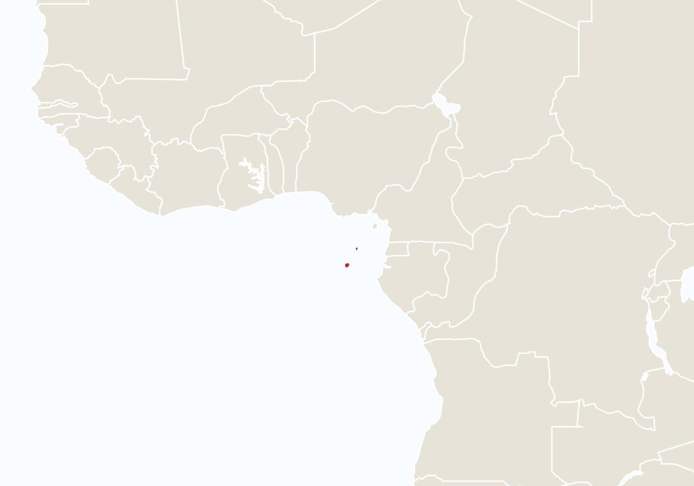 áfrica con el mapa destacado de santo tomé y príncipe. vector