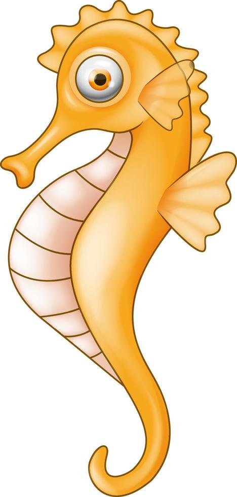 Funny seahorse cartoon vector