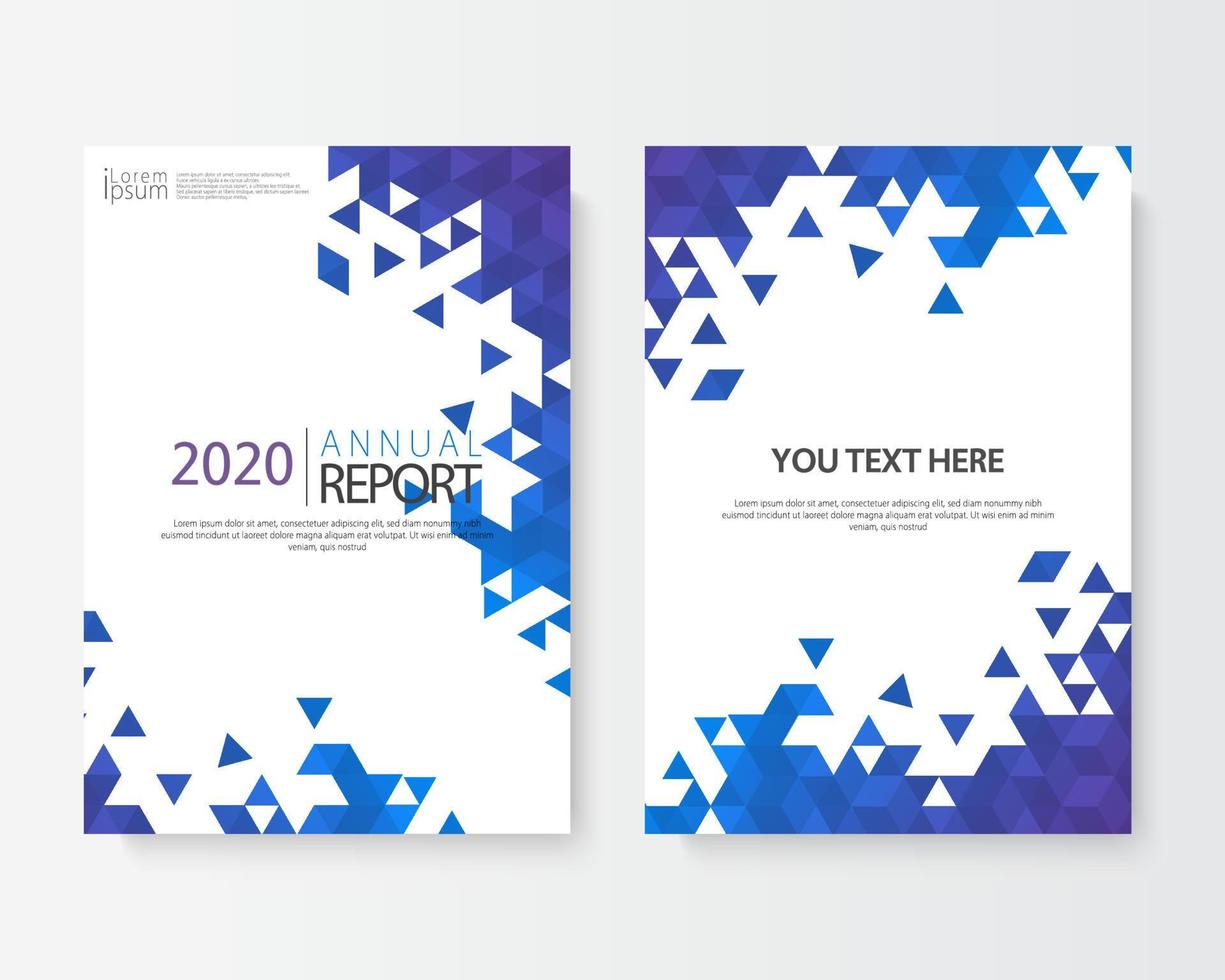 Front and back abstract cover modern flyers brochure vector