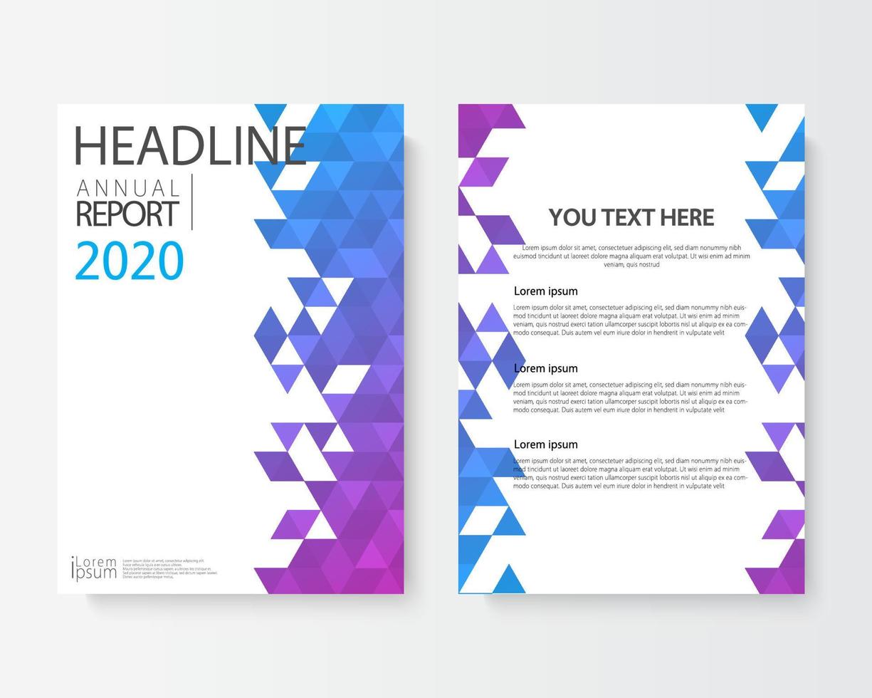 Front and back abstract cover modern flyers brochure vector